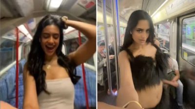 视频|大马女子英国地铁车厢热舞 自信美掀网络跟风