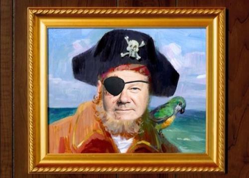 换图   德总理脸部受伤戴眼罩 公布照片掀海盗迷因潮