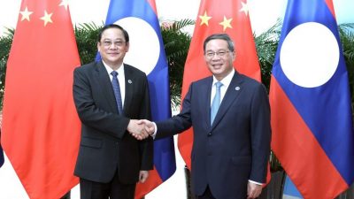 李强晤寮国总理　吁释放中寮铁路对两国发展的促进作用