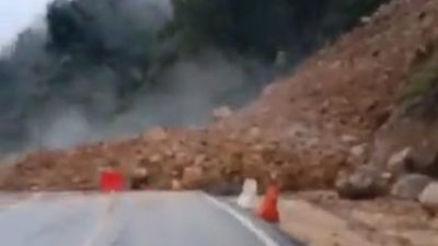 视频流传的土崩发生在沙巴 金马仑高原没土崩