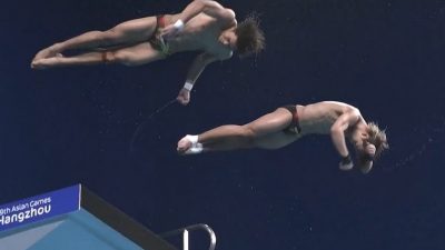 杭州亚运会跳水赛 | 仅4组参战男双10米跳台决赛 大马贝特兰恩里克摘铜