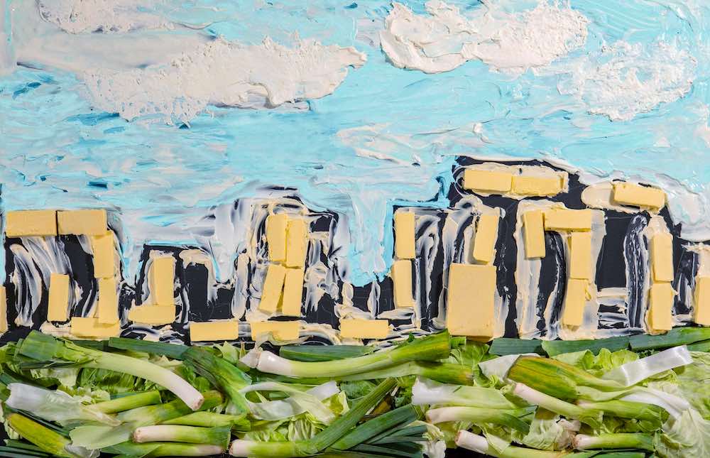拼盘 艺术家蔬果入画  创造可以吃的英四大名景