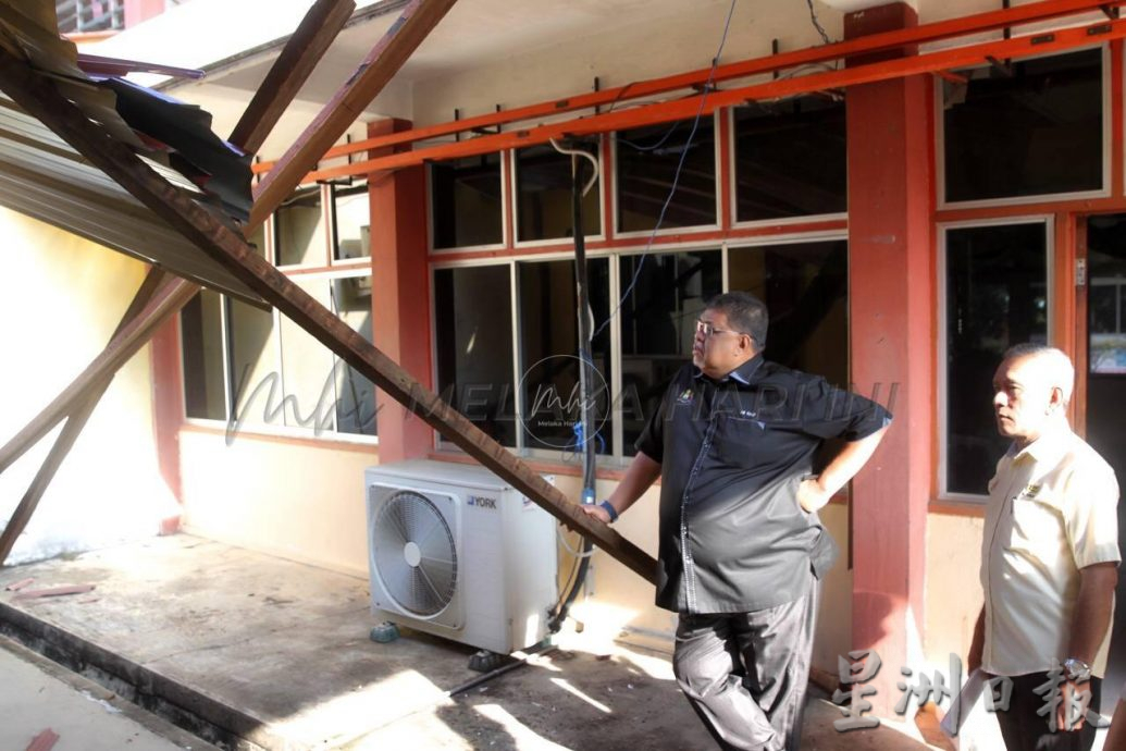 （古城第二版主文）遭暴风袭击的文西亚都拉中学校舍预料需时6个月完成修复