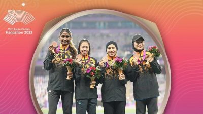 杭州亚运会 | 女4×100米接力惊喜摘铜  大马破57年奖牌荒