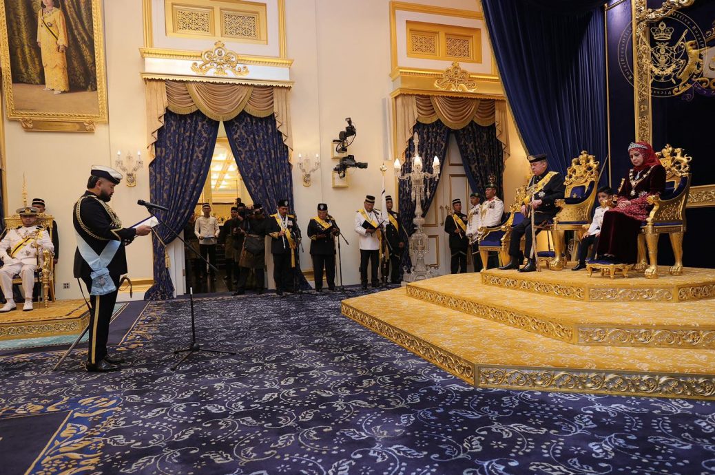 柔王储代表众王室成员，宣誓效忠柔苏丹