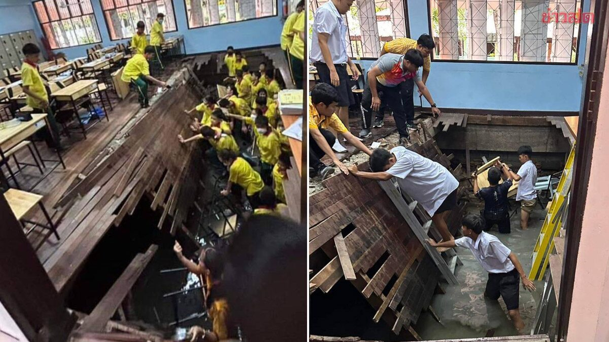 学校地板坍塌 逾20学生受伤