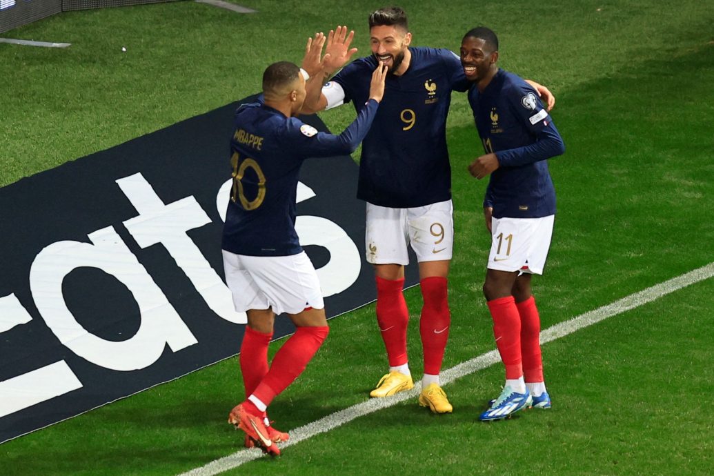 欧洲杯入选赛|姆巴佩3射3传击溃直布罗陀  法国14球狂胜创纪录