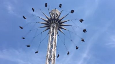 视频 | 18人惊恐悬挂40公尺高空！ 日本游乐设施“升空中”突停摆
