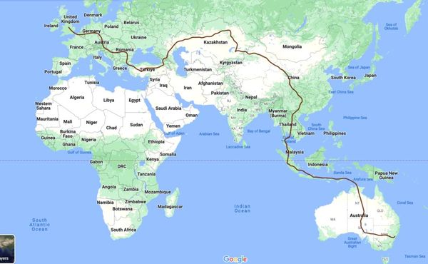 不搭机挑战！英国正妹“走1.6万公里”去澳洲　最后竟在东南亚破功