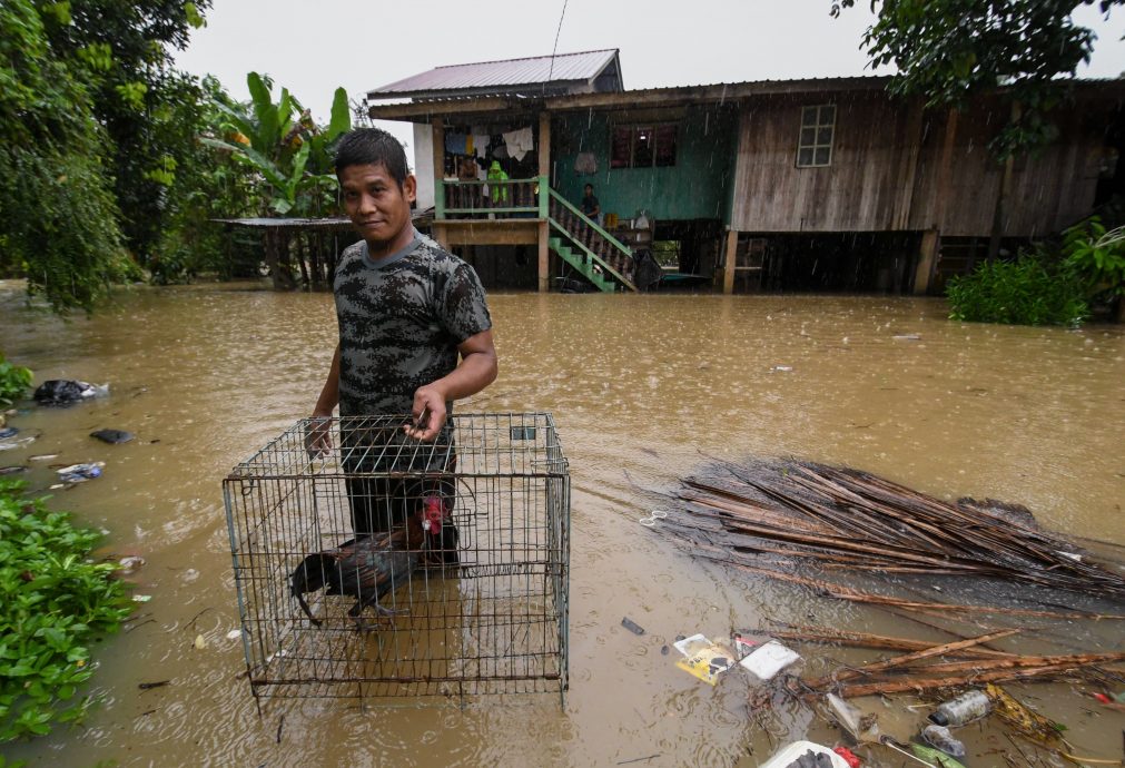 东：瓜拉吉赖水灾，灾黎忙于抢救家中财务，紧急撤离！
