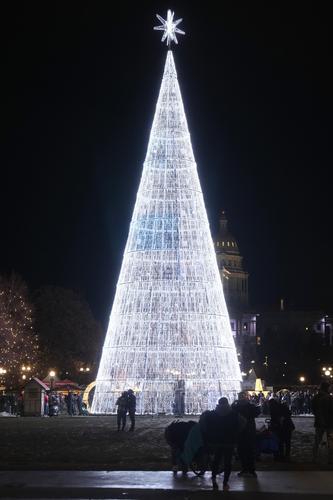拼盘  未签  “圣诞树”的灯光表演