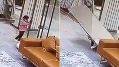 视频|父母少盯1分钟 3岁女童遭服装店全身镜砸死