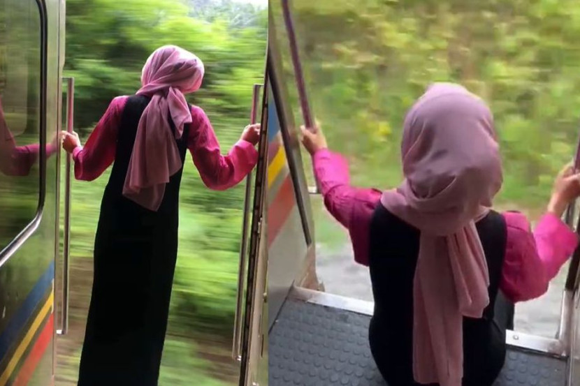 视频|列车高速行驶下开门拍视频挨轰 女子辩称：“一生人冒险一次”