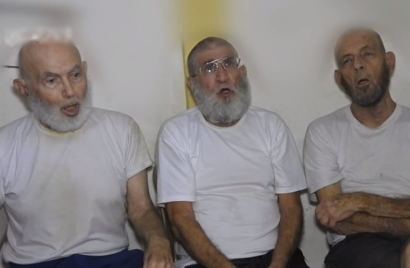 重签)哈马斯公布视频 以色列3名八旬人质恳求祖国救人