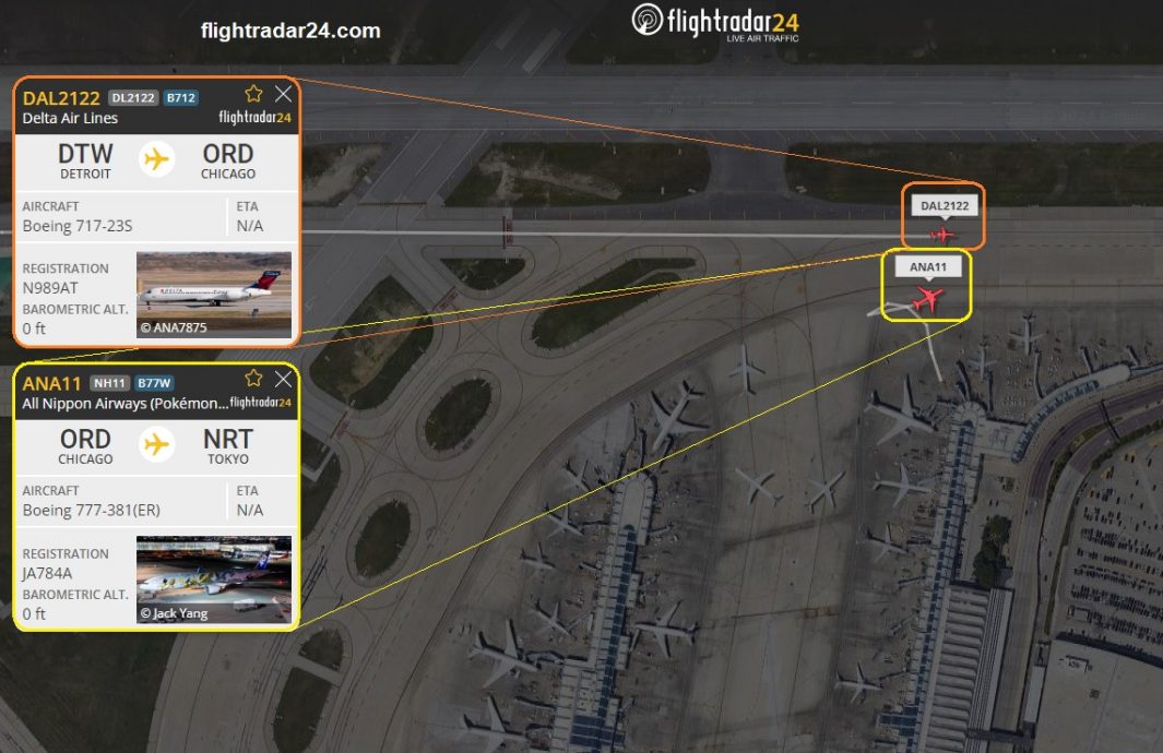 两架波音客机在芝加哥机场擦撞无人伤 FAA将调查