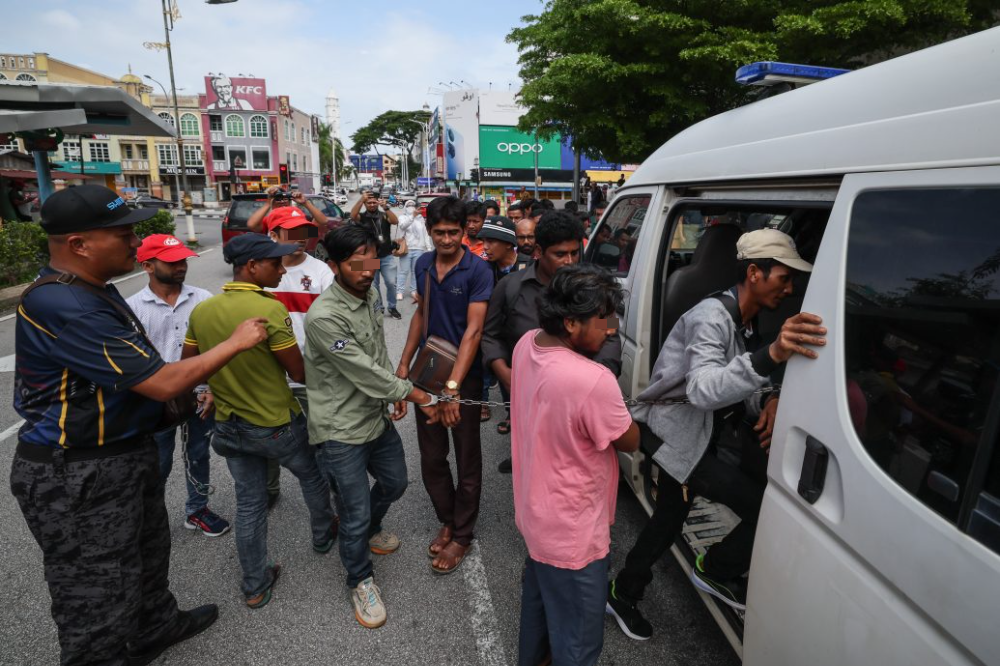 全国：移民局“Op Kutip”，在丹登逮捕268名外籍人士