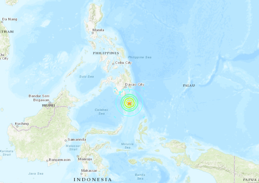 菲律宾南方外海6.7级地震 未引发海啸 