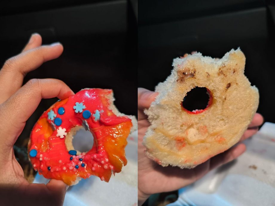 买给孩子才知是假甜甜圈 顾客：在汉堡弄个洞就卖！