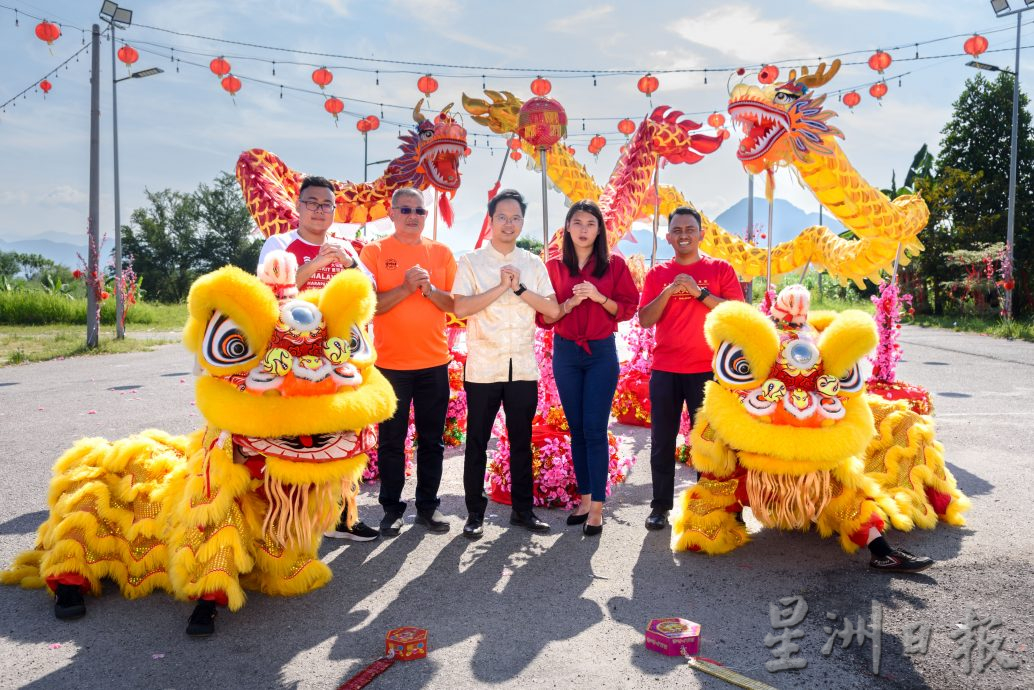 兵如港河滨公园新春布置 欢迎新年来打卡