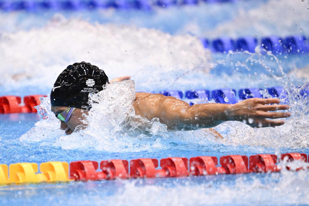 多哈世界水上运动锦标赛| 男100米蝶泳  梁馨仁刷全国纪录
