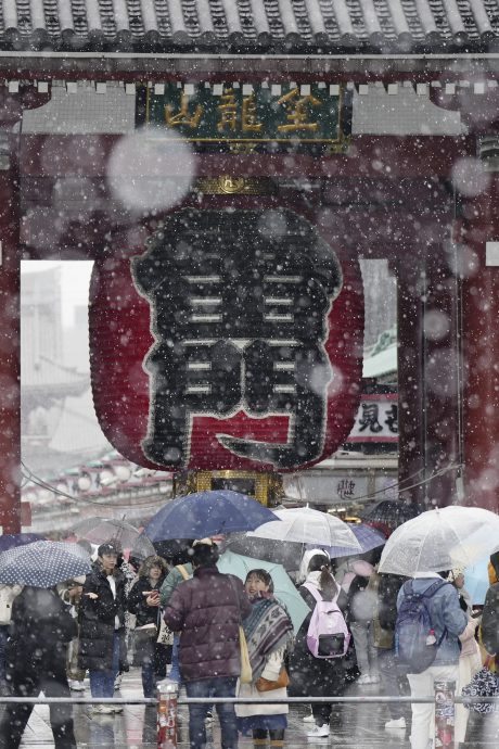 看世界   东京开始飘雪 关东甲信地区积雪将达40公分