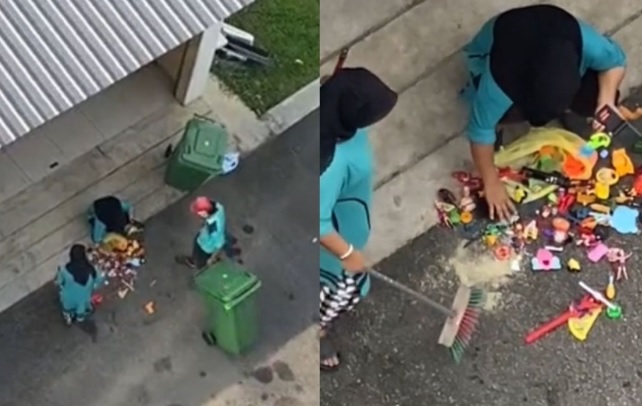 视频 | 清洁工开垃圾袋找玩具 网民心疼：对穷人是宝！