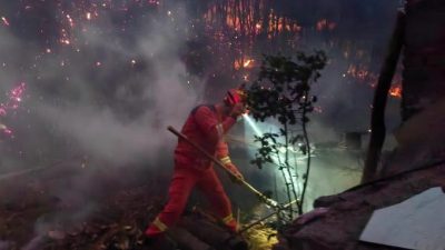 贵州山火致2救火员遇难 警捕多名火灾肇事者