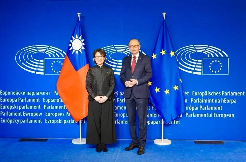 台湾副总统当选人萧美琴访问欧洲议会 见逾30政要