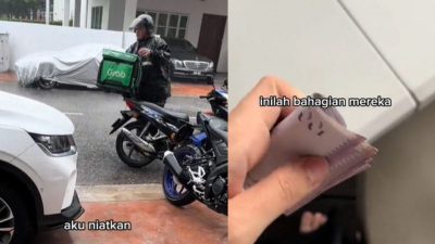 视频 | OKU骑士冒雨送餐获RM300小费 顾客：他比我们更努力！