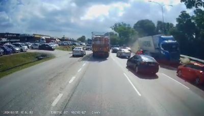（已签发）全国：巴西古当大道车祸严重堵塞 拖格罗里失控碾多车