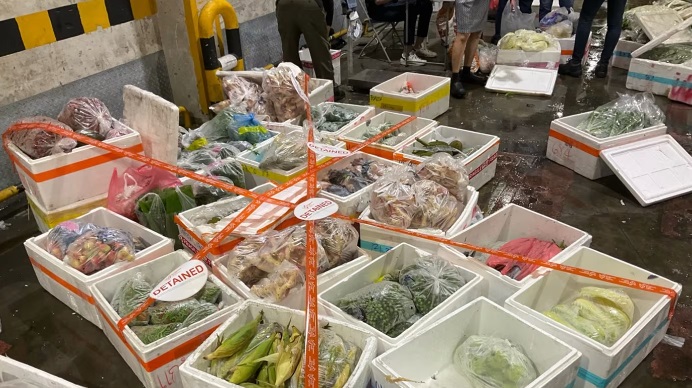 （已簽發）柔：獅城二三事：經大馬非法進口 大士關卡起獲1.4公噸泰國食品