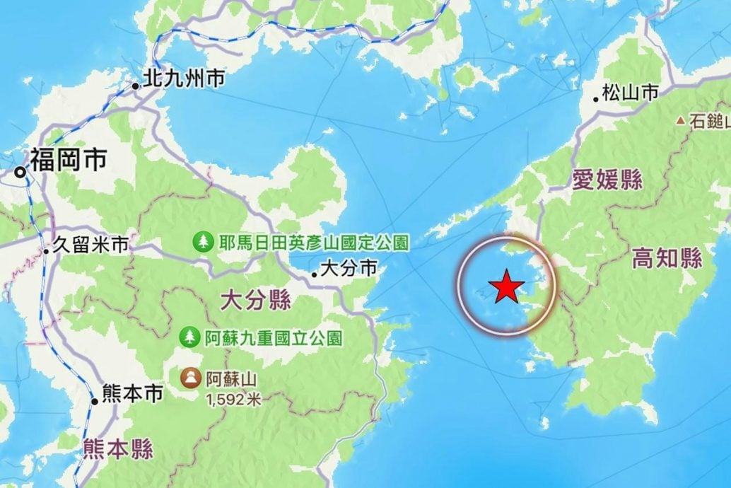日本西部6.4級地震　震源深度50公里