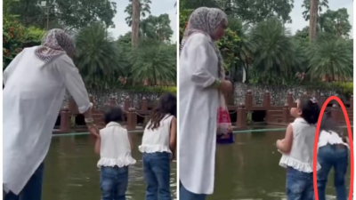 视频 | 桥边喂鱼失衡滑倒 母亲下秒跳下池塘救女儿