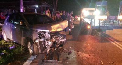 马日丹那甘榜巴耶隆布路   2车相撞 1死4伤
