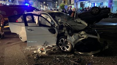马赛地失控撞反方向车道轿车     6人受伤
