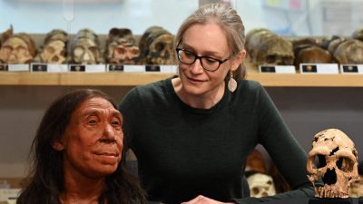 英国考古团队重大发现    7.5万年前古人类面孔曝光