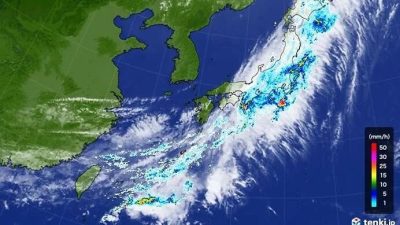 日本预测有强降雨 首都圈5000户停电部份航班停飞