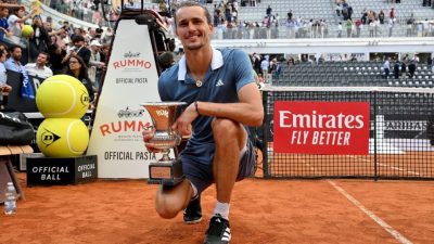 罗马网球大师赛|力挫贾里时隔7年再封王  兹沃列夫夺大师赛第6冠