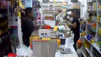 视频 | 持巴冷刀劫隆市杂货店 前科犯砍伤店员手部
