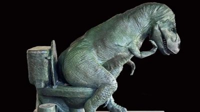 9公斤重！美国粪化石博物馆展出全球最大暴龙粪化石