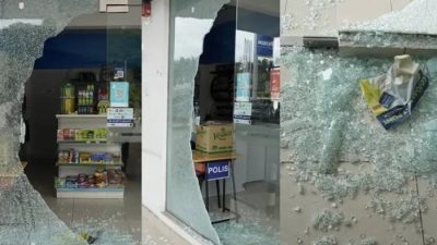 弹破加油站便利店玻璃墙盗窃 警方追捕3嫌犯