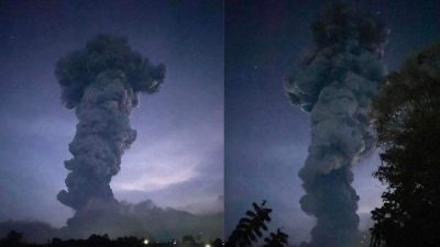 菲律宾火山喷发高达5000公尺 当局提高警戒层级